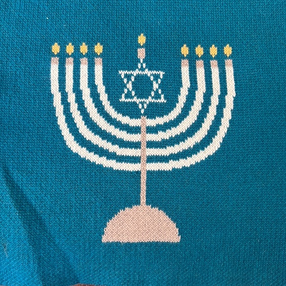 NWT Hanukkah/menorah baby blanket and bib - Picture 2 of 5